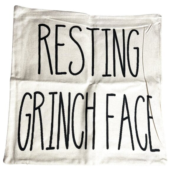 4PK Grinch Themed Pillow Covers Christmas 18in Square Dr Seuss Various Designs - Picture 5 of 8